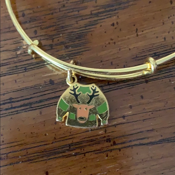gold alex and ani bracelet with sweater charm - Picture 2 of 3